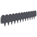 vidaXL Fűszegélyezés 10 pcs 103 x 25 cm Acél Antracitszürke