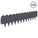 vidaXL Fűszegélyezés 30 pcs 103 x 25 cm Acél Antracitszürke