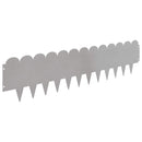 vidaXL Fűszegélyezés 10 pcs 103 x 25 cm Acél Ezüst