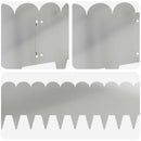 vidaXL Fűszegélyezés 20 pcs 103 x 25 cm Acél Ezüst