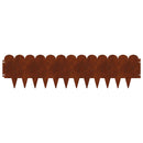 vidaXL Fűszegélyezés 10 pcs 103 x 25 cm Acél Rozsdás