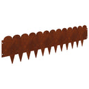 vidaXL Fűszegélyezés 20 pcs 103 x 25 cm Acél Rozsdás
