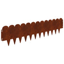 vidaXL Fűszegélyezés 30 pcs 103 x 25 cm Acél Rozsdás