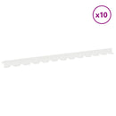 vidaXL Fűszegélyezés 10 pcs 102 x 4 x 4 cm Acél Fehér