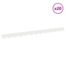 vidaXL Fűszegélyezés 20 pcs 102 x 4 x 4 cm Acél Fehér