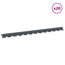vidaXL Fűszegélyezés 20 pcs 102 x 4 x 4 cm Acél Antracitszürke