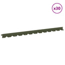 vidaXL Fűszegélyezés 30 db 102 x 4 x 4 cm Acél Olajzöld