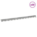 vidaXL Fűszegélyezés 50 pcs 102 x 4 x 4 cm Acél Ezüst