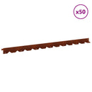 vidaXL Fűszegélyezés 50 pcs 102 x 4 x 4 cm Acél Rozsdás