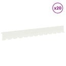 vidaXL Fűszegélyezés 20 pcs 102 x 10 x 4 cm Acél Fehér