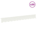 vidaXL Fűszegélyezés 30 pcs 102 x 10 x 4 cm Acél Fehér