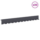 vidaXL Fűszegélyezés 30 db 102 x 10 x 4 cm Acél Antracitszürke