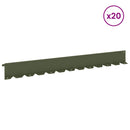 vidaXL Fűszegélyezés 20 db 102 x 10 x 4 cm Acél Olajzöld