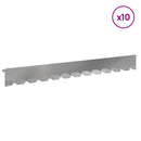 vidaXL Fűszegélyezés 10 pcs 102 x 10 x 4 cm Acél Ezüst