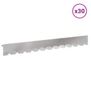 vidaXL Fűszegélyezés 30 pcs 102 x 10 x 4 cm Acél Ezüst