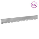 vidaXL Fűszegélyezés 30 pcs 102 x 10 x 4 cm Acél Ezüst
