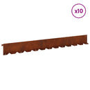 vidaXL Fűszegélyezés 10 pcs 102 x 10 x 4 cm Acél Rozsdás