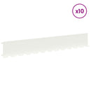 vidaXL Fűszegélyezés 10 pcs 102 x 15 x 4 cm Acél Fehér