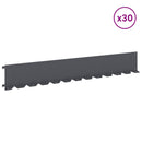 vidaXL Fűszegélyezés 30 pcs 102 x 15 x 4 cm Acél Antracitszürke