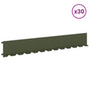 vidaXL Fűszegélyezés 30 pcs 102 x 15 x 4 cm Acél Olajzöld