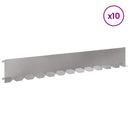 vidaXL Fűszegélyezés 10 pcs 102 x 15 x 4 cm Acél Ezüst