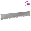 vidaXL Fűszegélyezés 30 pcs 102 x 15 x 4 cm Acél Ezüst