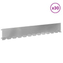vidaXL Fűszegélyezés 30 pcs 102 x 15 x 4 cm Acél Ezüst