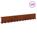 vidaXL Fűszegélyezés 10 pcs 102 x 15 x 4 cm Acél Rozsdás