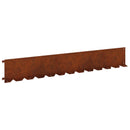 vidaXL Fűszegélyezés 30 pcs 102 x 15 x 4 cm Acél Rozsdás