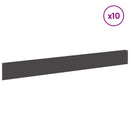 vidaXL Fűszegélyezés 10 pcs 100 x 12 cm Acél Fekete