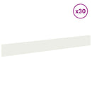 vidaXL Fűszegélyezés 30 db 100 x 12 cm Acél Fehér