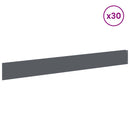 vidaXL Fűszegélyezés 30 db 100 x 12 cm Acél Antracitszürke