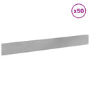 vidaXL Fűszegélyezés 50 pcs 100 x 12 cm Acél Ezüst