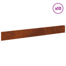 vidaXL Fűszegélyezés 10 pcs 100 x 12 cm Acél Rozsdás