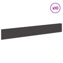 vidaXL Fűszegélyezés 10 db 100 x 15 cm Acél Fekete
