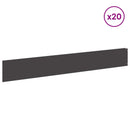 vidaXL Fűszegélyezés 20 db 100 x 15 cm Acél Fekete
