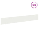 vidaXL Fűszegélyezés 10 pcs 100 x 15 cm Acél Fehér