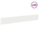 vidaXL Fűszegélyezés 20 pcs 100 x 15 cm Acél Fehér
