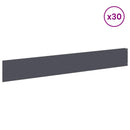 vidaXL Fűszegélyezés 30 db 100 x 15 cm Acél Antracitszürke