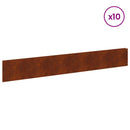 vidaXL Fűszegélyezés 10 pcs 100 x 15 cm Acél Rozsdás