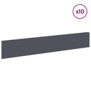 vidaXL Fűszegélyezés 10 db 100 x 18 cm Acél Antracitszürke