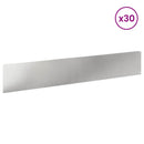 vidaXL Fűszegélyezés 30 pcs 100 x 18 cm Acél Ezüst