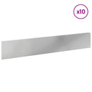 vidaXL Fűszegélyezés 10 pcs 100 x 18 cm Acél Ezüst