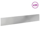 vidaXL Fűszegélyezés 20 pcs 100 x 18 cm Acél Ezüst