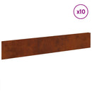 vidaXL Fűszegélyezés 10 pcs 100 x 18 cm Acél Rozsdás