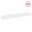 vidaXL Fűszegélyezés 10 db 100 x 10 x 8 cm Acél Fehér