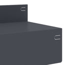 vidaXL Fűszegélyezés 10 db 100 x 10 x 8 cm Acél Antracitszürke