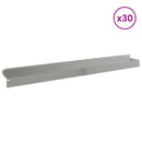 vidaXL Fűszegélyezés 30 pcs 100 x 10 x 8 cm Acél Ezüst