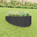 vidaXL Fűszegélyezés 100 x 45 cm Acél Fekete