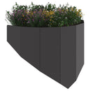 vidaXL Fűszegélyezés 100 x 45 cm Acél Fekete